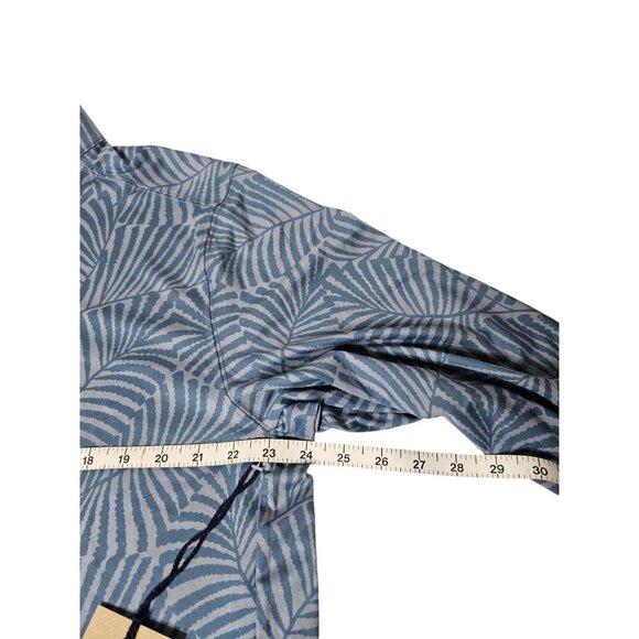 NWT Chubbies Men’s The Calm Palm 1/4 Zip Pullover Long Sleeve Shirt Sz XL Blue - Picture 9 of 10